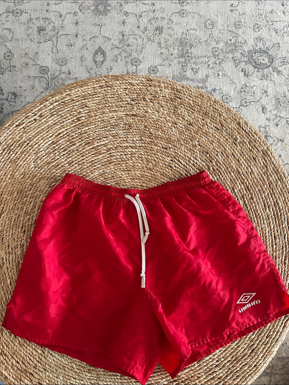 90s Vintage Umbro Checkered Nylon Soccer Shorts